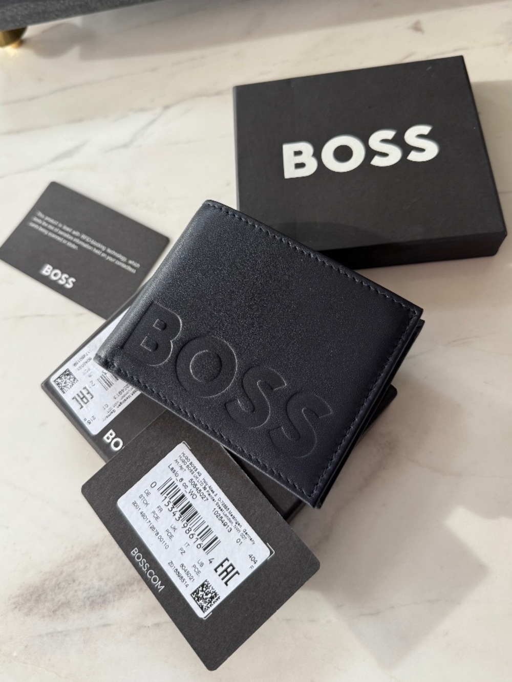 New Hugo Boss Laslo Leather Bifold Wallet